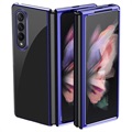 Samsung Galaxy Z Fold3 5G Etui z Galwanizowaną Ramką - Błękit