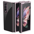 Samsung Galaxy Z Fold3 5G Etui z Galwanizowaną Ramką - Różowe Złoto