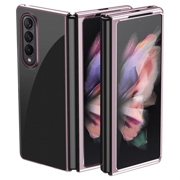 Samsung Galaxy Z Fold3 5G Etui z Galwanizowaną Ramką - Różowe Złoto