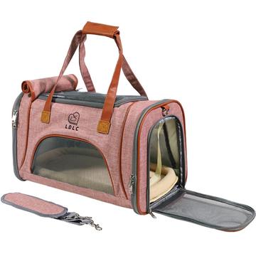 Elegancka torba transportowa dla psa - 46x26x28cm - różowa