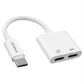 Adapter Audio Hat Prince HC-13 USB-C / 3.5mm & Type-C - Czarny