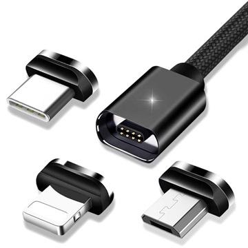Magnetyczny Kabel Essager 3-w-1 - USB-C, Lightning, MicroUSB - 1m