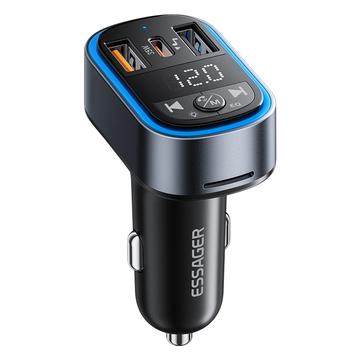 Ładowarka samochodowa Essager ECCFM-CT0G-P 35W z nadajnikiem FM Bluetooth - szara