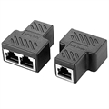 Rozdzielacz Ethernet RJ45 1x2 - 2 Szt. - Czarny