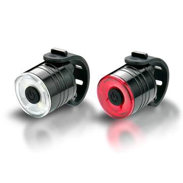 Zestaw oświetlenia rowerowego LED EverActive BL-X3R z 3 trybami - czarny