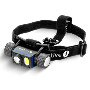 Akumulatorowa latarka czołowa LED EverActive HL-2000R Force PRO - 2000 lumenów, IPX8 - czarna