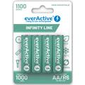 EverActive Infinity Line EVHRL6-1100 Akumulatory AA 1100mAh - 4 szt.