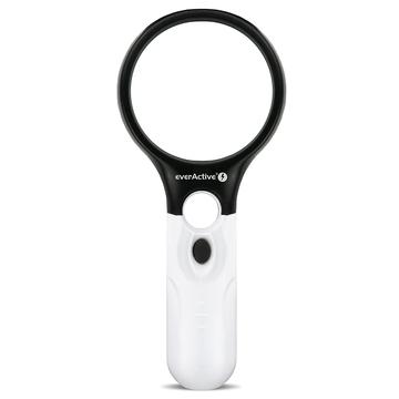 Lupa EverActive MG-01 3x/45x z podświetleniem LED - biała / czarna