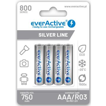 EverActive Silver Line EVHRL03-800 Akumulatorki AAA 800mAh - 4 szt.
