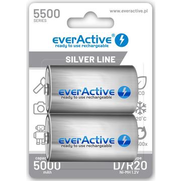 EverActive Silver Line EVHRL20-5500 Akumulatory D 5500mAh - 2 szt.