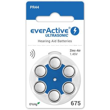 Baterie do aparatów słuchowych EverActive Ultrasonic 675/PR44 - 6 szt.