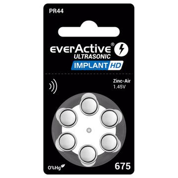 Baterie do aparatów słuchowych EverActive Ultrasonic Implant HD 675/PR44 - 6 szt.