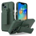 Hybrydowe Etui na Pasek iPhone 14 Plus Serii Explorer - Ciemna Zieleń