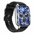 Smartwatch F12 z zakrzywionym ekranem o przekątnej 2,02 cala i koderem Bluetooth Inteligentna bransoletka z funkcją monitorowania stanu zdrowia - srebrny/czarny