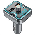 Szybka Ładowarka Samochodowa & Transmiter FM Bluetooth T45Q - Czerń