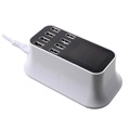 8-Portowa Ładowarka USB na Biurko z Monitorem LED - Biel