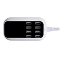 8-Portowa Ładowarka USB na Biurko z Monitorem LED - Biel