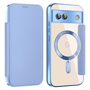 Google Pixel 8a Etui z klapką i kieszenią na kartę - kompatybilny z MagSafe - niebieski