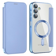 Samsung Galaxy A15 Etui z klapką i kieszenią na kartę - kompatybilny z MagSafe - niebieski