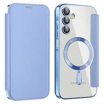 Samsung Galaxy A15 Etui z klapką i kieszenią na kartę - kompatybilny z MagSafe - niebieski