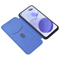 Xiaomi Mi 11 Lite 5G Etui z Klapką - Włókno Węglowe - Błękit