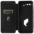 Asus ROG Phone 5 Etui z Klapką - Włókno Węglowe - Czarne