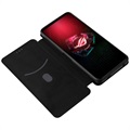 Asus ROG Phone 5 Etui z Klapką - Włókno Węglowe - Czarne