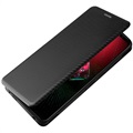 Asus ROG Phone 5 Etui z Klapką - Włókno Węglowe - Czarne