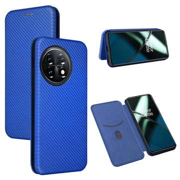 OnePlus 11 Etui z Klapką - Włókno Węglowe