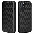 OnePlus 8T Etui z Klapką - Włókno Węglowe - Czarne