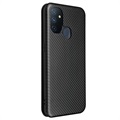 OnePlus Nord N100 Etui z Klapką - Włókno Węglowe