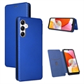 Samsung Galaxy A14/A14 5G Etui z Klapką - Włókno Węglowe