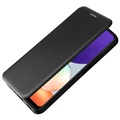 Samsung Galaxy A22 4G Etui z Klapką - Włókno Węglowe - Czarne