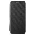 Samsung Galaxy M33 Etui z Klapką - Włókno Węglowe - Czarne