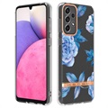 Etui Flower Series z TPU - Samsung Galaxy A33 5G - Niebieska Piwonia