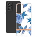 Etui Flower Series z TPU - Samsung Galaxy A33 5G - Niebieska Piwonia