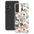 Etui Flower Series z TPU - Samsung Galaxy A33 5G - Zielona Gardenia