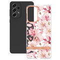 Etui Flower Series z TPU - Samsung Galaxy A33 5G - Różowa Gardenia