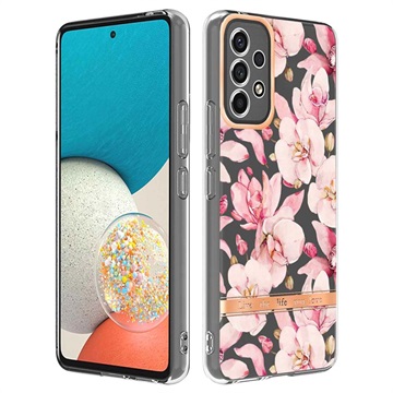 Etui Flower Series z TPU - Samsung Galaxy A53 5G - Różowa Gardenia