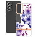 Etui Flower Series z TPU - Samsung Galaxy A53 5G - Fioletowa Begonia