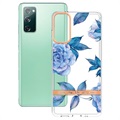 Etui Flower Series z TPU - Samsung Galaxy S20 FE - Niebieska Piwonia
