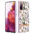 Etui Flower Series z TPU - Samsung Galaxy S20 FE - Zielona Gardenia