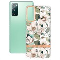 Etui Flower Series z TPU - Samsung Galaxy S20 FE - Zielona Gardenia