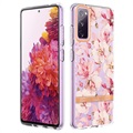 Etui Flower Series z TPU - Samsung Galaxy S20 FE - Różowa Gardenia