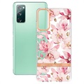 Etui Flower Series z TPU - Samsung Galaxy S20 FE - Różowa Gardenia