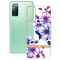 Etui Flower Series z TPU - Samsung Galaxy S20 FE - Fioletowa Begonia