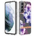 Etui Flower Series z TPU - Samsung Galaxy S22 5G - Fioletowa Begonia