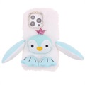 iPhone 13 Pro Etui Hybrydowe Fluffy Plush - Błękit Pingwin