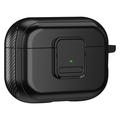 słuchawek Apple AirPods Pro 2 Magnetic Charging Earphone TPU Case Buckle Earbud Cover z karabińczykiem - czarny