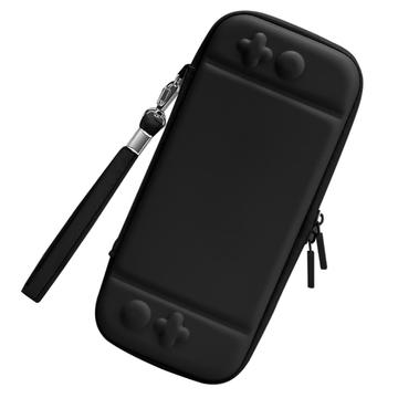 Nintendo Switch Jednokolorowe etui ochronne ze skóry PU Odporna na wstrząsy przenośna torba do przechowywania - czarna
